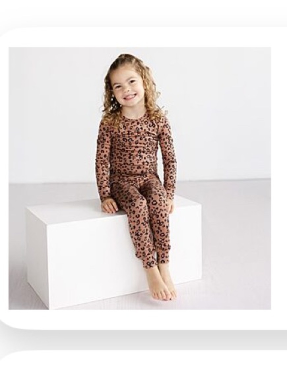 🆕 toddler Greyson Brown Leopard Print Pajama Set - Long Sleeve Top & Pants
